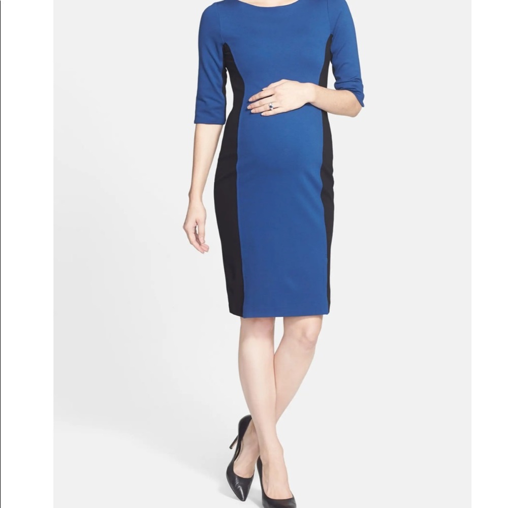 Eva Alexander London colorblock maternity dress